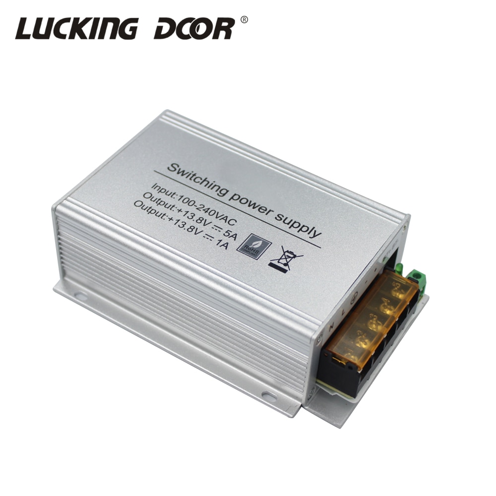 DC 12V 5A Mini Zugriff Kontrolle Energie liefern Adapter Aluminium Legierung Energie mit zurück hoch Batterie Funktion für Zugriff Kontrolle System