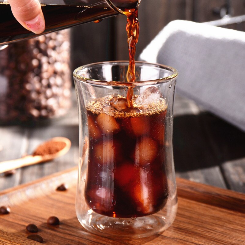 Türkische Doppel-Zauberstab Isolierte Glas Kaffee Tasse einstellen für Trinken Teetasse von Kaffee, Latte, Espresso Tasse oder Tee Trinken Tasse