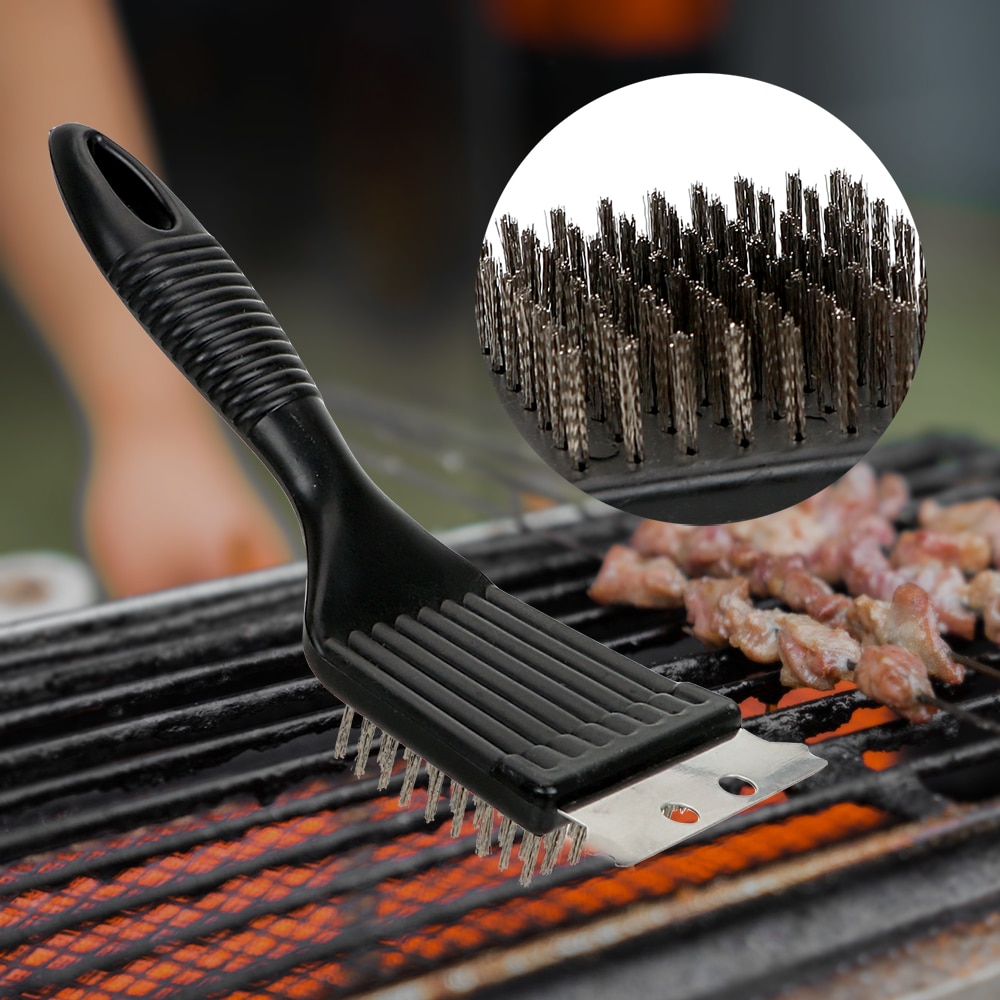 Grill Grill Pinsel Stahl Draht Borsten BBQ Reinigung Pinsel dauerhaft Kochen Werkzeug draussen Heimat BBQ Zubehör