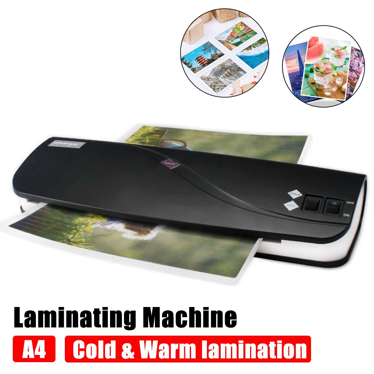Büro Kleben Maschine Laminator Kalt Laminator Maschine A4 Dokument Foto Blase Verpackung Kunststoff Film rollen-Laminator 220V