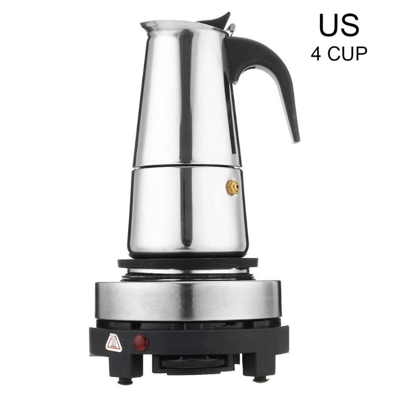 4/6Tasse Kaffee Hersteller Topf Espresso Latte Kaffeemaschine Elektrische Herde Hause Büro Bausatz K92B