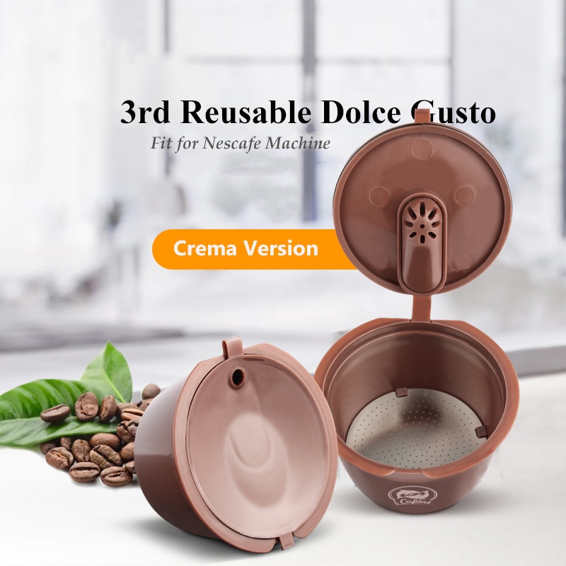 ICafilasDripper Crema Kaffee Kapsel Filter Aktualisierung 3rd Für Dolce Gusto Cafeteira Nachfüllbar wiederverwendbar Kaffee Tasse Körbe