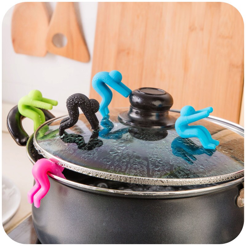 2 teile/los Kochen Werkzeuge Kreative Erhöaufgehängt Topf Abdeckung Silikon verschütten-nachweisen Anti-überfüllt Werkzeuge Küche Zubehör