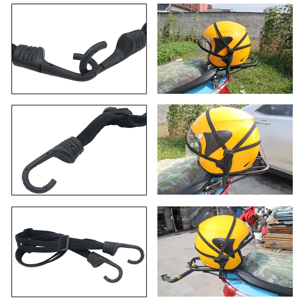 60cm Motorrad Helm Gurt Elastische Bungee Gepäck Seil Motorrad Zubehör Netz Gürtel Haken Motorrad Teile