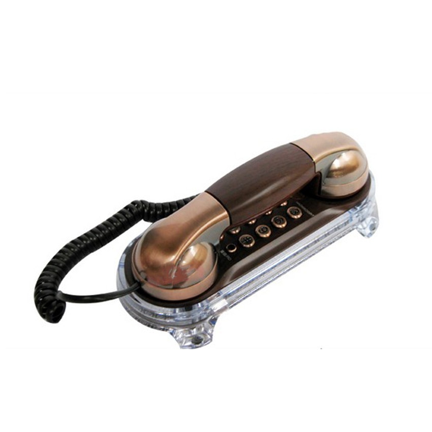 Antike Telefon kabelgebunden Elegante Telefon retro Trimline Telefone Festnetz mit Metall Tasten Blau Eingehenden-Anruf Taschenlampe