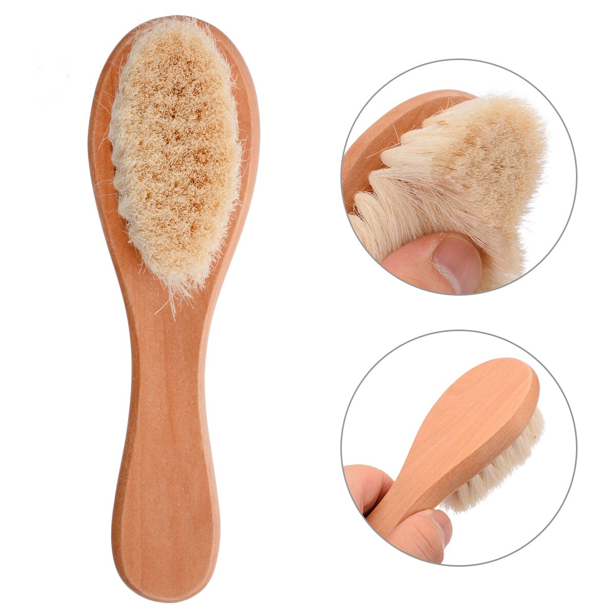 Neue Baby Natürliche Holz Pinsel Kamm Pinsel Baby Haarbürste Neugeborenen Baby Kopf Massagegerät Pinsel Schlecht Zubehör
