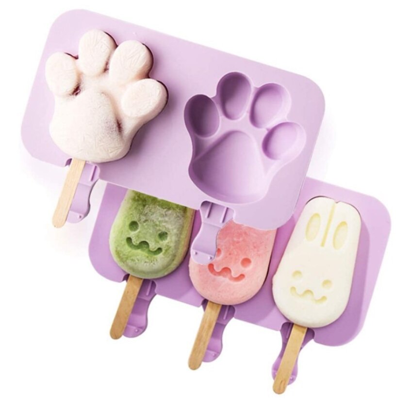 Silikon Eis Schimmel Sommer Eis bin Stiel bilden DIY Hausgemachte Popsicle bilden mit 50 stücke Stöcke Popsicle Formen Magnum bilden