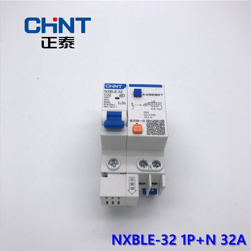 CHNT Miniatur Fehlerstrom Unterbrecher DZ47LE NXBLE-32 Typ C 1P + N 6A 10A 16A 20A 25A 32A Haushalt luft Schalter CHINT RCBO