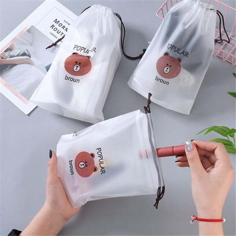 Nette Bär transparent Reise Kosmetik Tasche Machen fallen Frauen Wasserdicht machen-hoch Schönheit Waschen Organizer Toilettenartikel Lagerung Bausatz Kasten