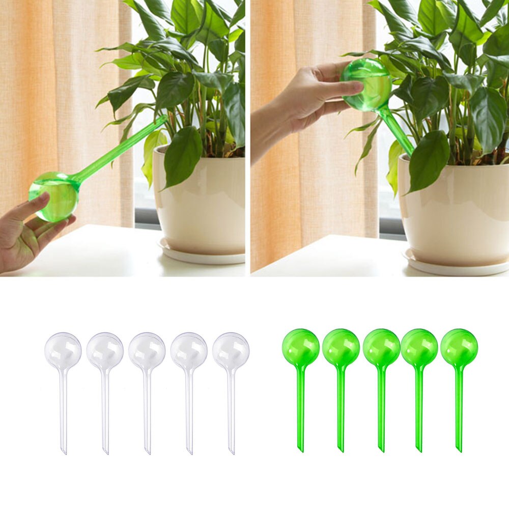 1/5 stücke Automatische Anlage Selbst Bewässerung Wasser Zubringer Kunststoff PVC Ball Anlage Blumen Wasser Zubringer drinnen draussen Bewässerung Dosen