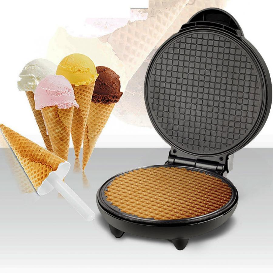 Elektrische Waffeleisen Knusprige Frühlingsrolle Hersteller Omelette Sandwich Pizza Pfannkuchen Krepp Hersteller DIY Eis Kegel Maschine EU 220V