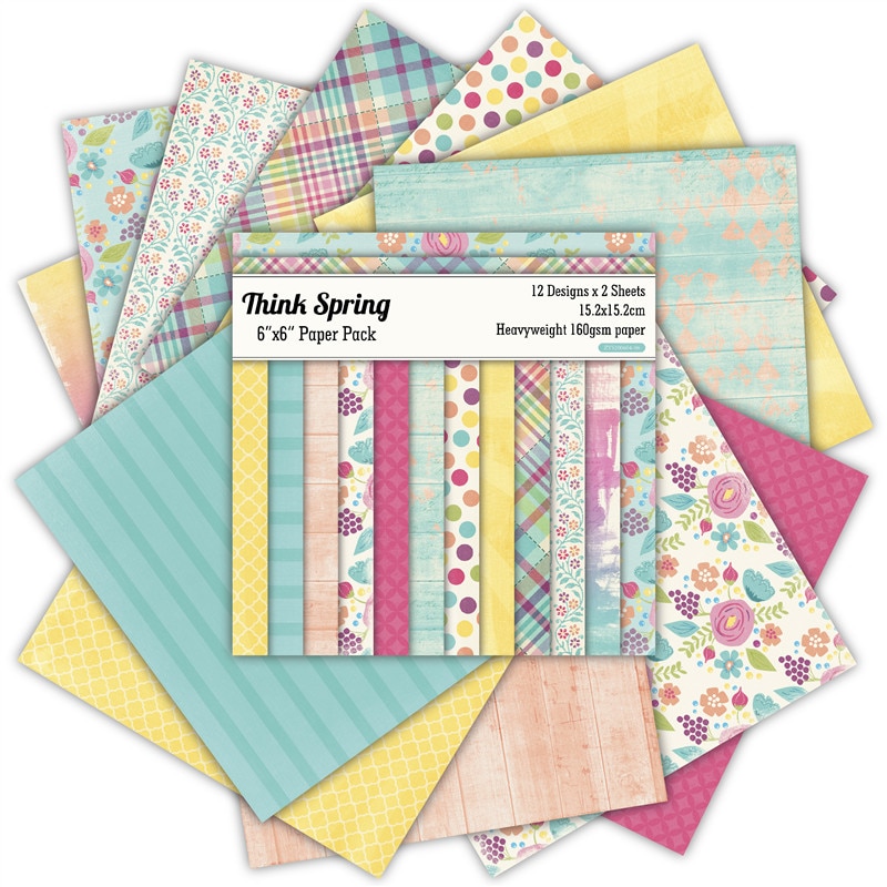 24 blätter 6 "X6" denken aufbringen Kreative Scrapbooking papier packung handgefertigt handwerk papier handwerk Hintergrund Pad
