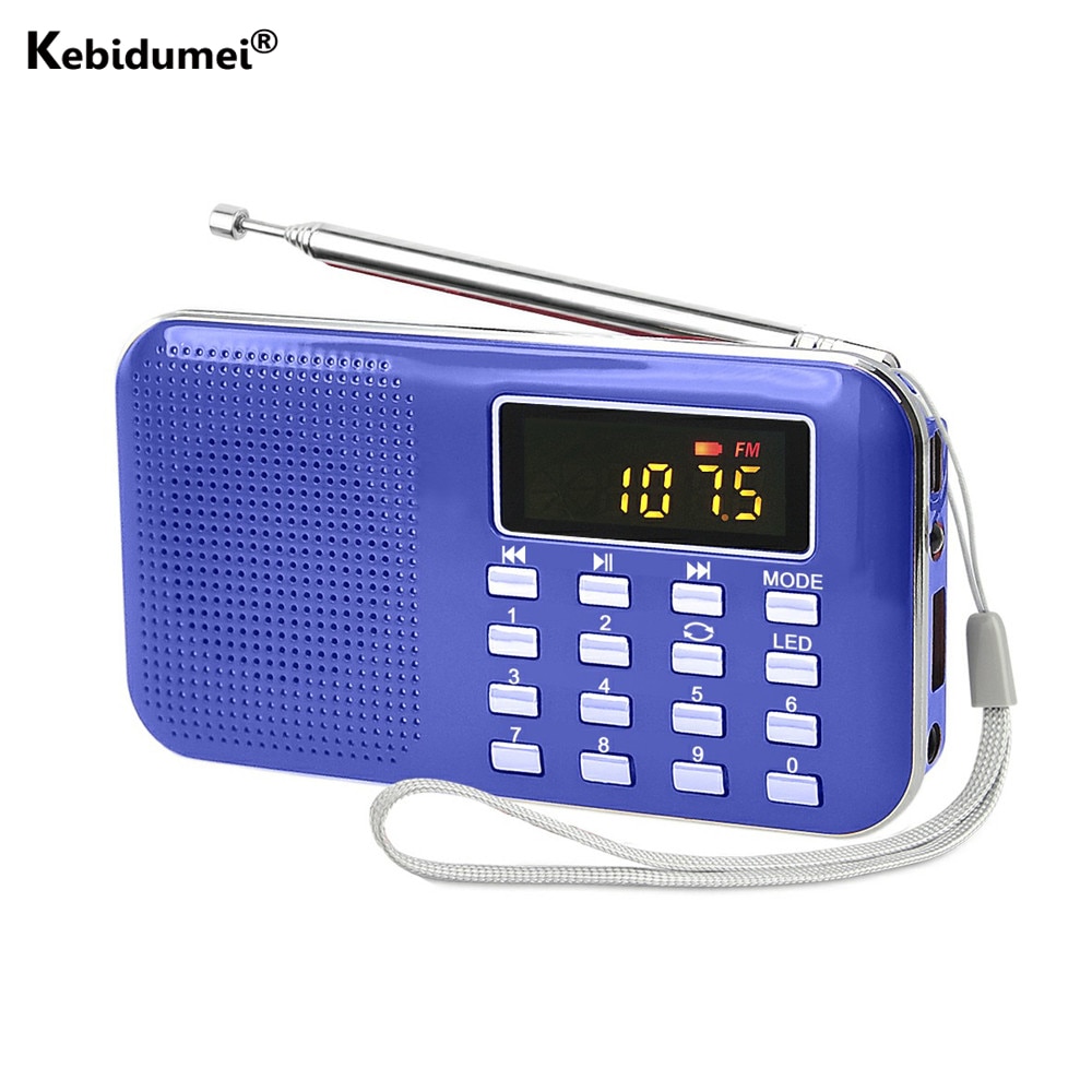 Handheld Digital LCD Radio Lautsprecher Mini MP3 Spieler Unterstützung TF Karte USB LED Taschenlampe Unterstützung Radio FM & bin Lautsprecher