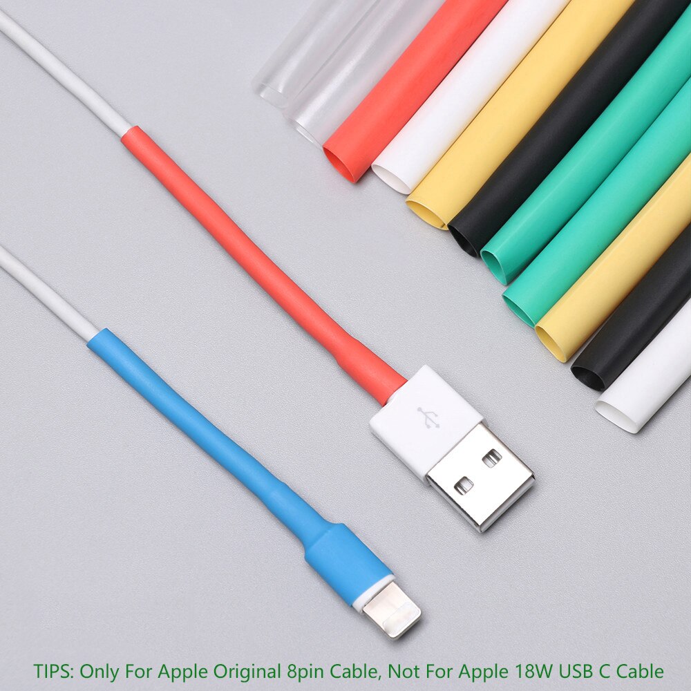 12PC Bunte Digitale Kabel Schutz Schrumpfschlauch Schoner Abdeckung Für iPhone Ladegerät Kabel USB Kabel Ladegerät Kabel Reparatur werkzeuge
