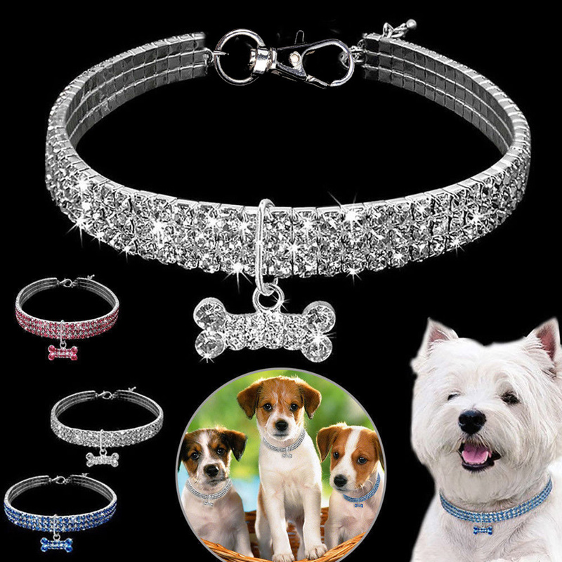 Hund Baby Welpen Katze Kragen Sicherheits Elastische Einstellbar mit Strass Material Halskette Hund Zubehör Haustier Liefert Hund Krawatte