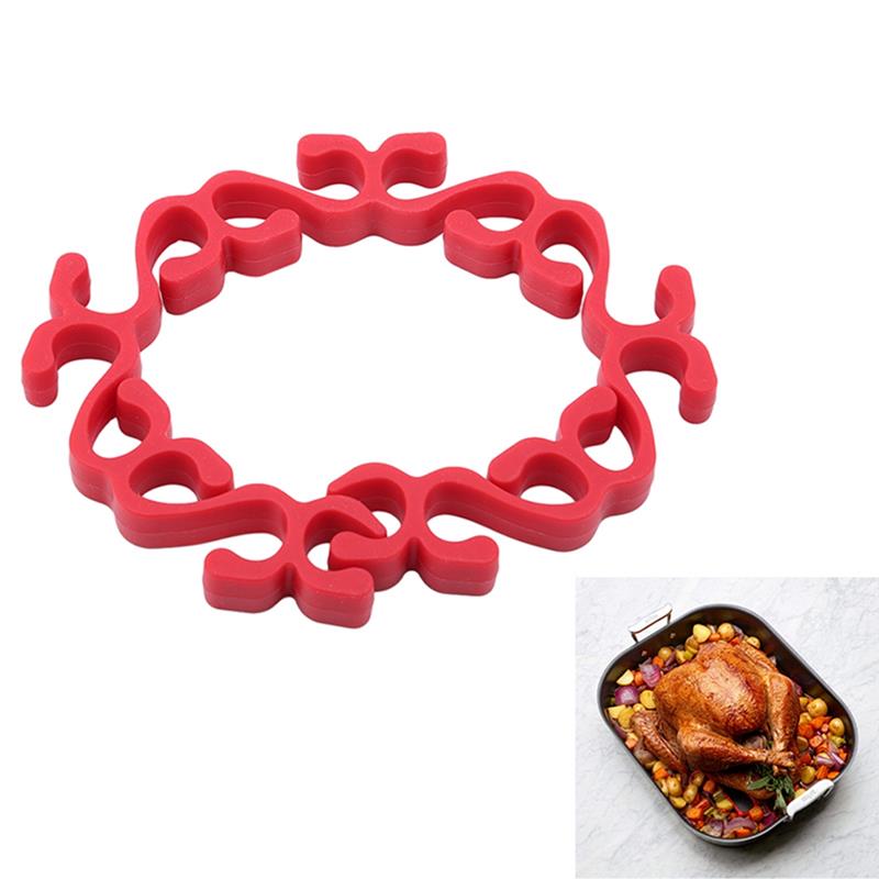 Braten Gestell Wärme-beständig flexibel Silikon Backen Gestell Nonstick Metall Kuchen Kühlung Gestell Stehen Kühler Halfter Backen Werkzeuge