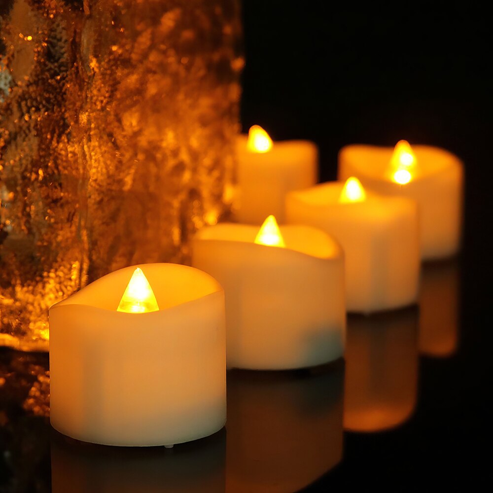 EINE Packung Von 12 LED Kerze Lichter Warme zeitgesteuert Rauchfreien Kerzen Hochzeit Kirche Party Hochzeit Elektronische Tee Lichter