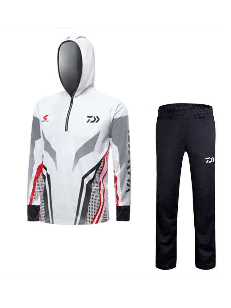 neue Kleidung einstellen Sommer Langarm Tiefe Meer Sonnencreme Atmungsaktive Kleidung Anti-Uv Ultradünne Angeln Hemd + Schlauch