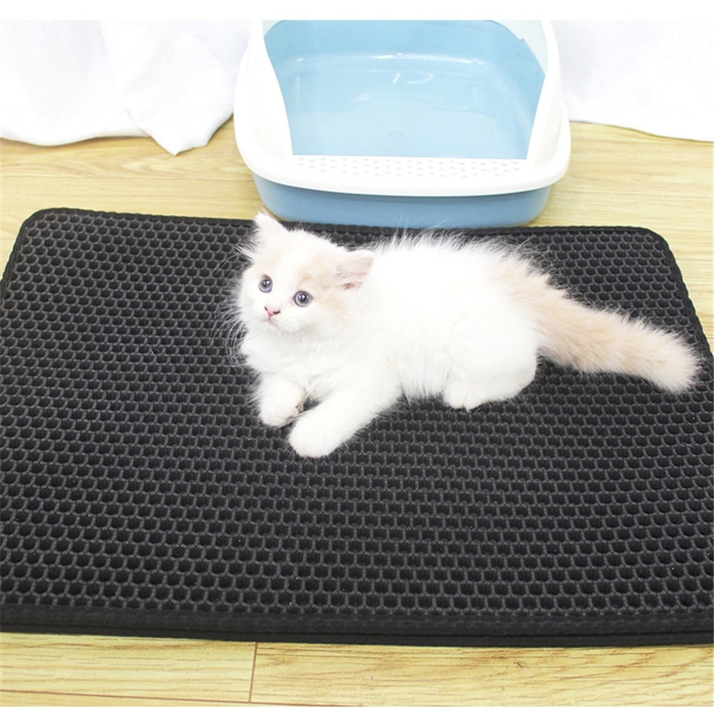 Wasserdicht Katzenstreu matt Faltbare EVA Doppel Schicht Nicht-Unterhose Kätzchen Sand Fallensteller Pads Haustier Wc Katzen Wurf Kasten reinigung Teppich