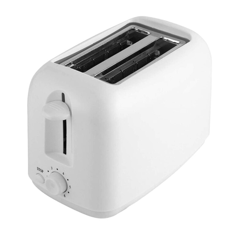 Toaster 2 Scheibe Edelstahl Brot extra Breite Slot kompakt Toaster Kleine Elektrische Brot Maschine für Waffel