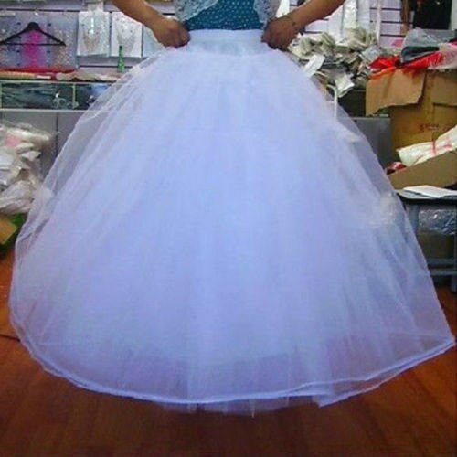 Weiß 8-schicht KEINE-Band Petticoat Brautkleid Krinoline Petticoat Felsen Unterhose 2022