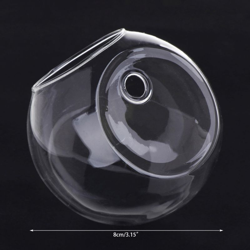 Transparente Glas Vase Zauberstab Hängen Hydroponischen Terrarium Fisch Panzer Topfpflanze Blume topf Dia 8/10CM