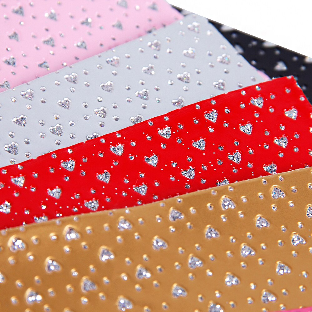 David angie 20*34 cm funkeln Valentinstag Herz Liebe Kunstleder Stoff Wasserdicht Oxford Stoff, DIY BöGen Tasche Material, 1Yc3377