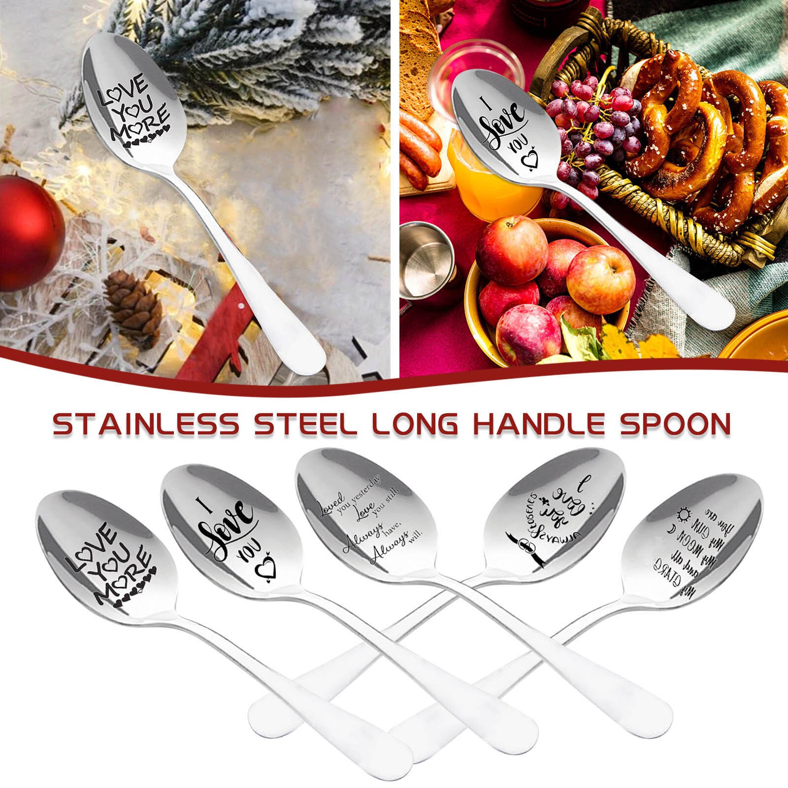 Gravierte Löffel Beste Für Mann gnädige Frau Familie Und Freunde Geschirr Kreative Tee-löffel Geschirr # J20