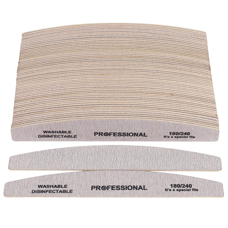 50 stücke Professionelle Holz Nagel Datei 180/240 doppelseitige Schleifpapier Manikübetreffend Puffer Grau Stiefel Pedikübetreffend Holz Puffer Nagel Versorgung