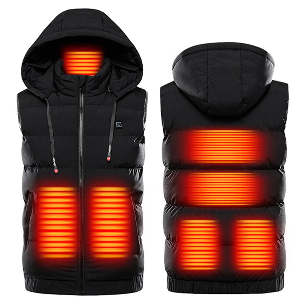 unisex Beheizte Jacken Wärme Mantel USB Elektrische Thermische Kleidung Mantel 9 Orten Heizung Mit Kapuze Jacken Winter Ich bin Freien Warme Kleidung