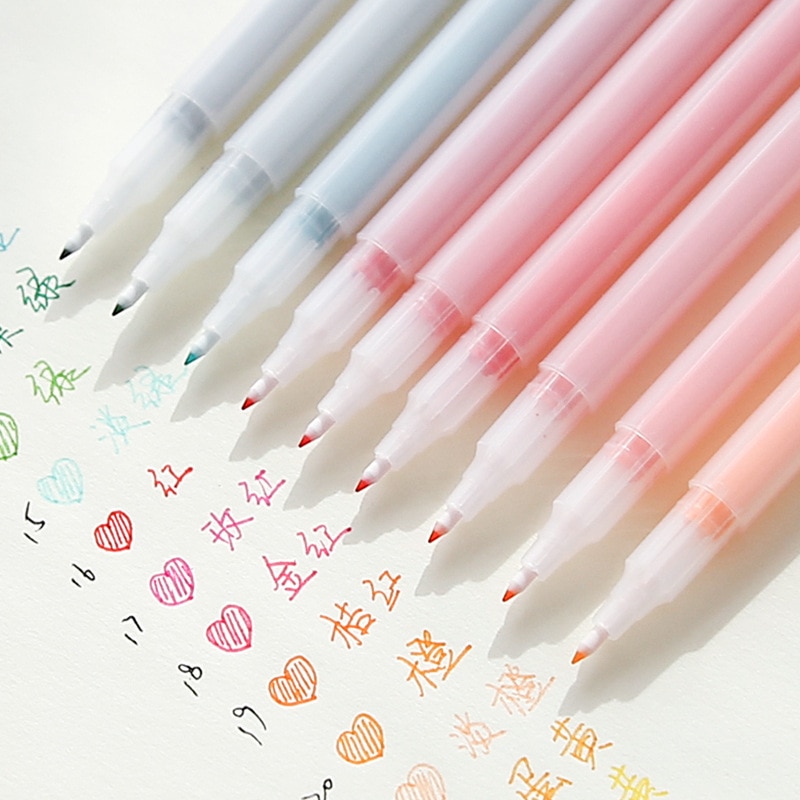 DS 12/24/36 Farben Gel Kuli-einstellen Material Aquarell stift Colorfule Nette Tinte Marker faser spitze Stift Schule Bürobedarf