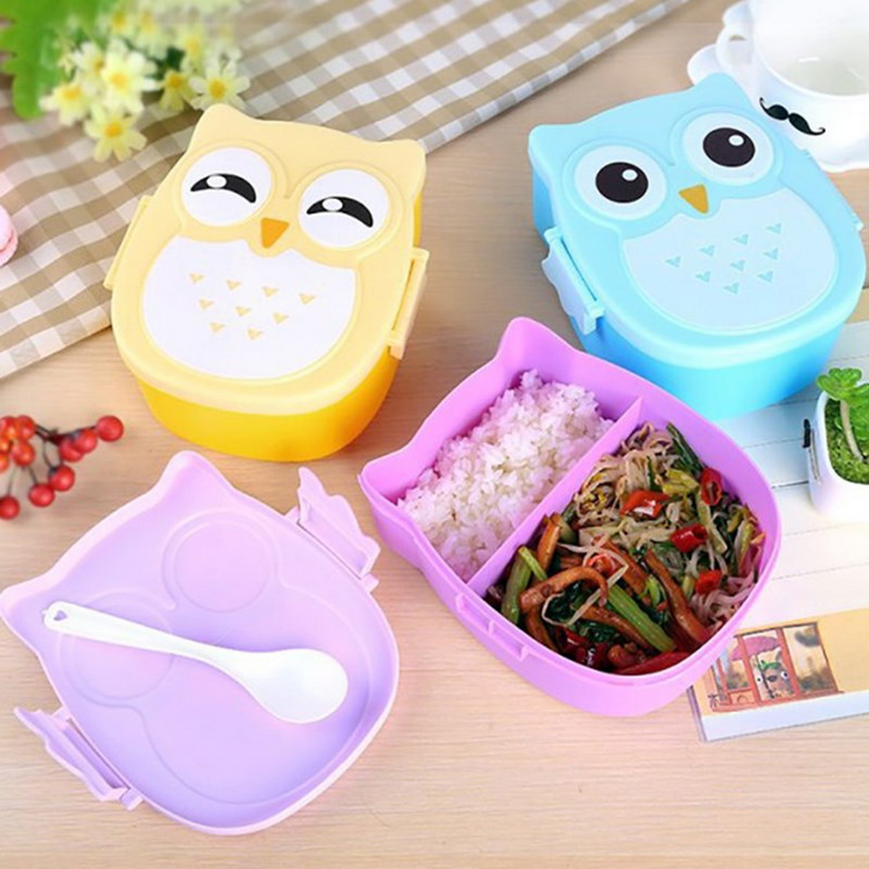 Hoomall 1Pc Karikatur Mikrowelle Bento Kasten Für freundlicher Picknick Lebensmittel Behälter Mittagessen Boxen Tragbare Lebensmittel Lagerung Lunchbox Lunchbox