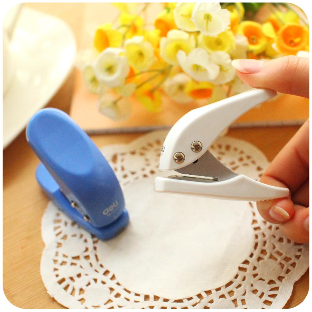Weiß Blau farbe Mini papier Locher 6mm See scrapbooking schlagen Schreibwaren Büro bindung Werkzeug Schule liefert A6749