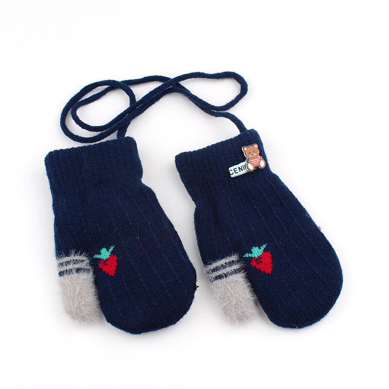 Winter Handschuhe freundlicher Warme Einfarbig Handschuhe Dicken Pelz Liner Fäustlinge Mädchen Jungen Schüler Thermische betroffen Handschuhe Luvas De Inverno
