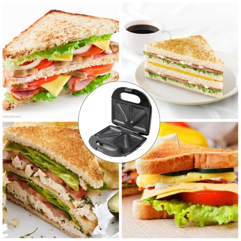 Waffel Hersteller 750W Mini Haushalt Waffel Sandwich Hersteller Frühstück Backen EU Stecker A0NC