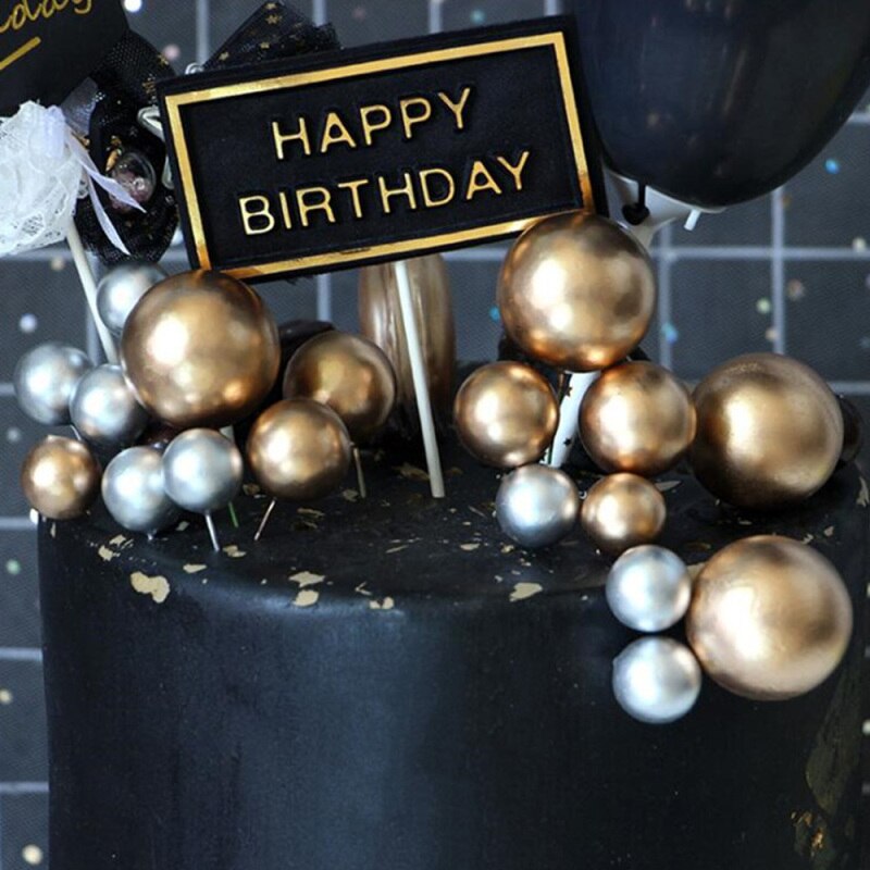 5 Teile/los SchöNe Gold Silber Ball Kuchen Deckel Geburtstag Tasse Kuchen Dekoration Baby Dusche freundlicher Geburtstag Party Hochzeit Favor Supplie