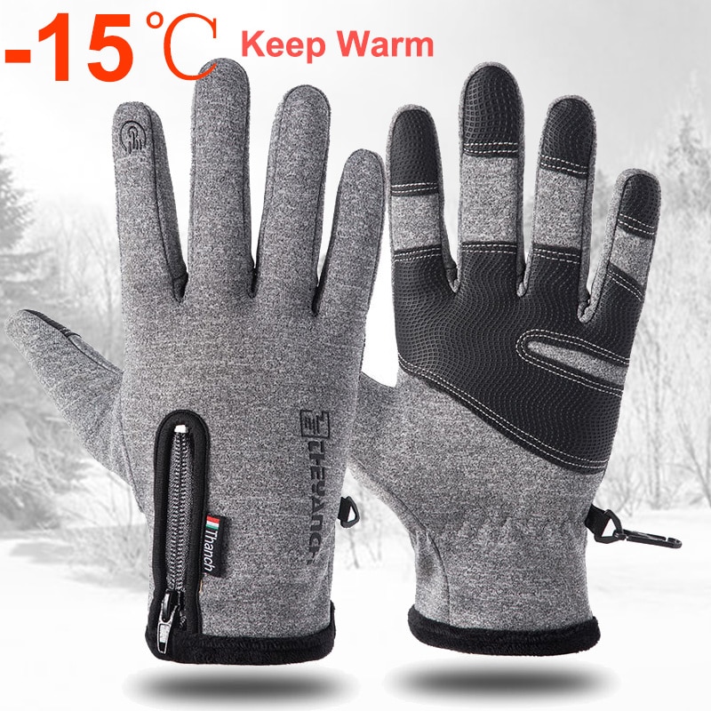 Kalt-nachweisen Ski Handschuhe Wasserdichte Winter Handschuhe Radfahren Flusen Warme Handschuhe Für Touchscreen Kalten nasser Winddicht Anti Unterhose