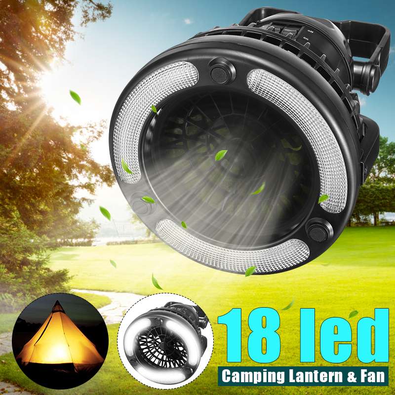 2 modus 18 LED Zelt Licht 2 in 1 Camping Decke Fan Licht Hängen Zelt Lampe Laterne Außen Zelt Licht Fan