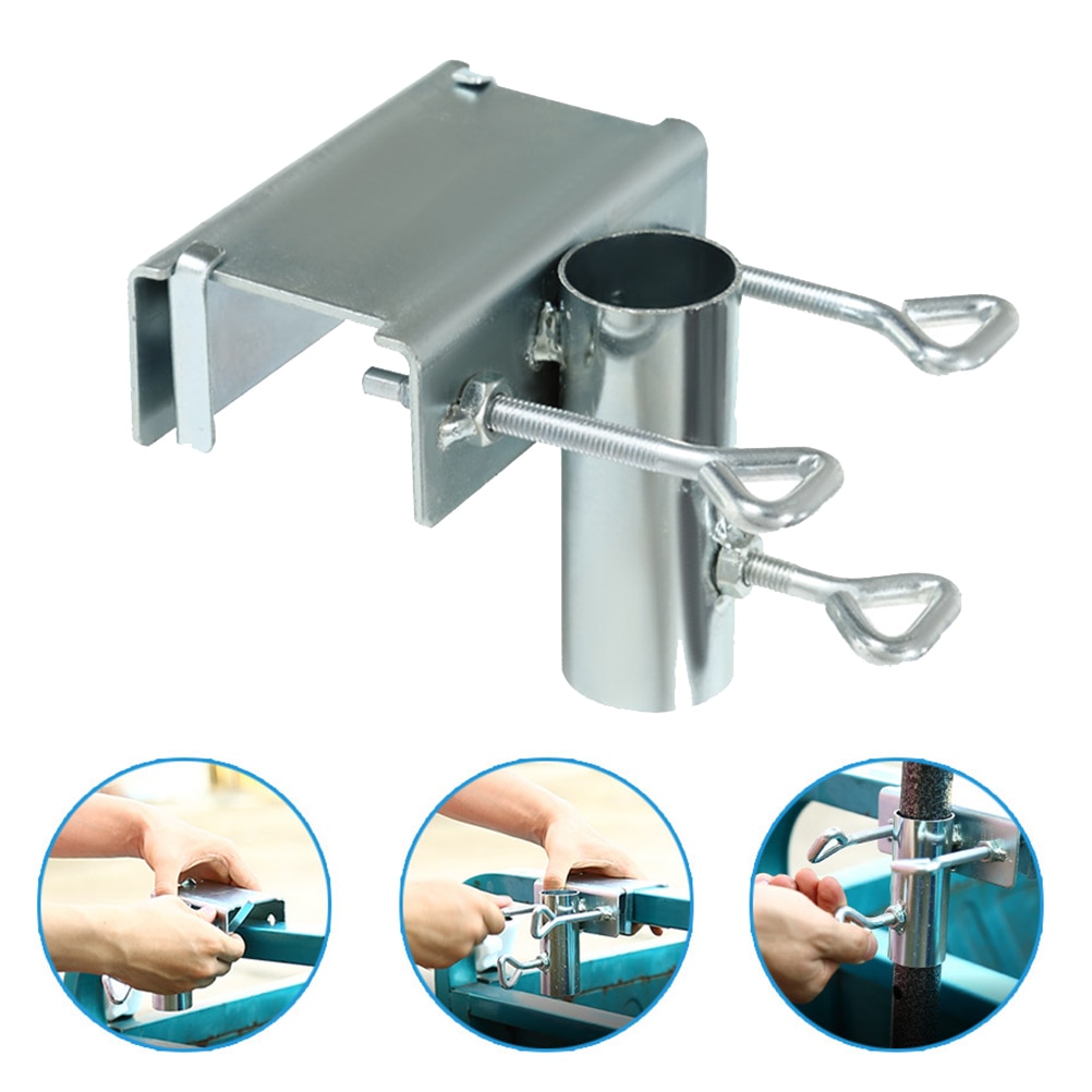 schwer Pflicht Regenschirm Halfter Klemme Sonnenschirm Halfter draussen Garten Metall Regenschirm Unterstützung Stehen Feste Halterung Für Dreirad