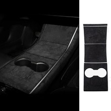 Alcantara Innere Center Konsole Lager Kasten Abdeckung trimmen passen Für Tesla Modell 3 Center Konsole Lager Kasten Abdeckung trimmen