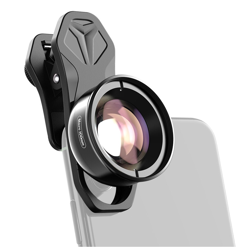 APEXEL APL-HB100mm Universal- Smartphone Makro Objektiv 4K HD Telefon Kamera Objektiv Keine Verzerrung Verschwommen Hintergrund Kompatibel für iPhone