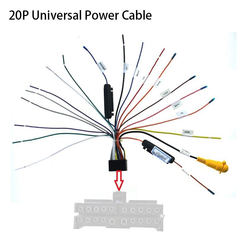 Universal- Auto DVD Radio ISO 20Stift Draht Energie Kabel nutzbar machen Stecker Stecker Auto Zubehör
