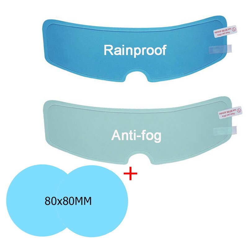 Motorrad Helm Film für K3 K4 AX8 HJC HD MT LS2 Helme Film Motorrad Regendicht Klar Patch Film + 2Stck Rückspiegel Film