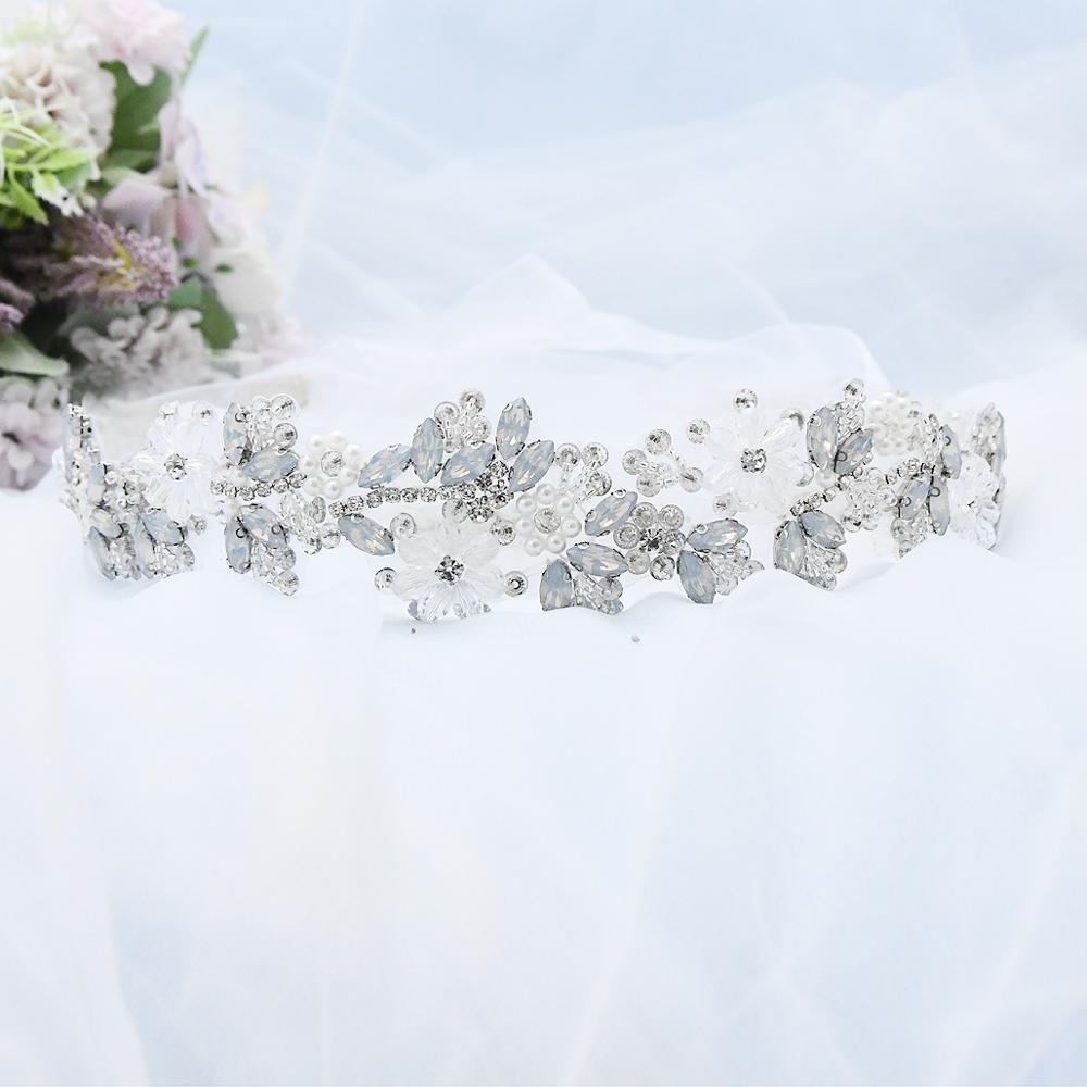 TRiXY S434 Luxus Hochzeit Gürtel für Frauen Strass Braut Gürtel Opal Kristall Gürtel Braut Kleid Gürtel Mädchen Organza Gürtel Kette gürtel