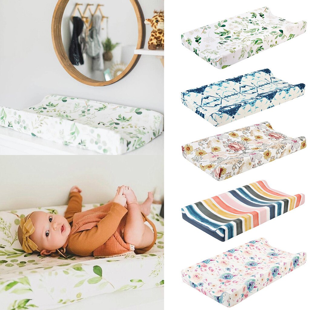 Baby Ändern Pad Abdeckung Blumen- Druck Ausgestattet Krippe Blatt Kleinkind oder Kleinkind Bett Kindergarten unisex Windel Ändern Tisch Blatt