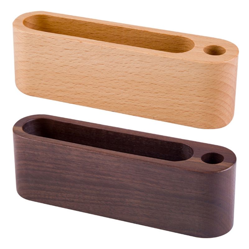 Schwarz Nussbaum Buche Holz Ich würde Name Karten Stehen Büro Schreibtisch Holz Visitenkarte Halfter Organizer Stift Lagerung Kasten