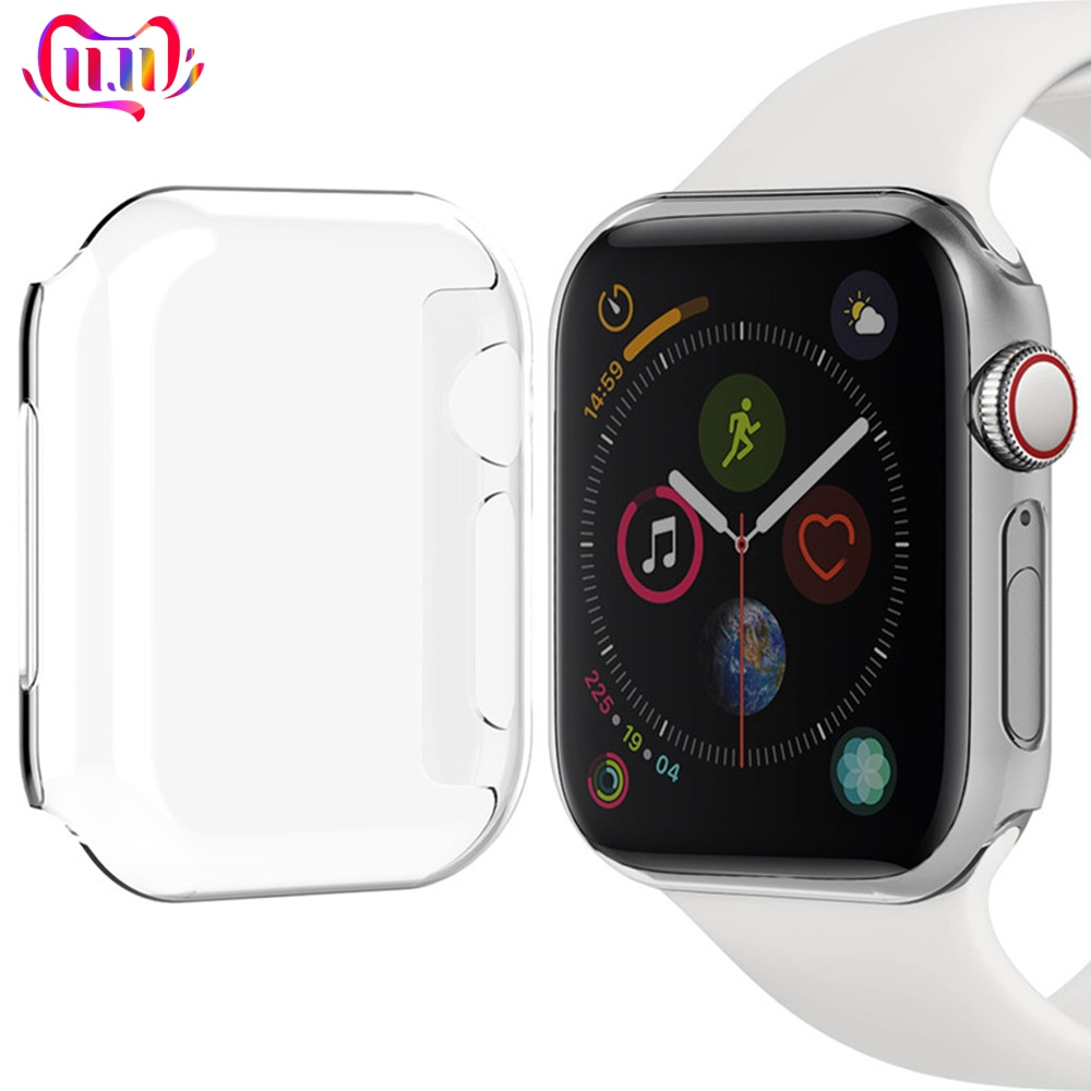 Uhr fallen für Apfel Uhr Band Apfel Uhr 5 4 3 abdeckung 44mm 40mm bunte abdeckung Pc rahmen IWATCH Apfel Uhr serie 5 4 3 44mm