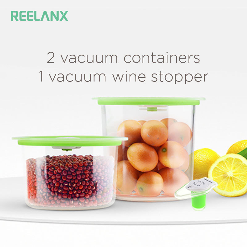 Reelanx Vakuum Container Wein Stopper für Halten Wein Frische Arbeit mit Vakuum Versiegelung Glas mit Luft Ventil