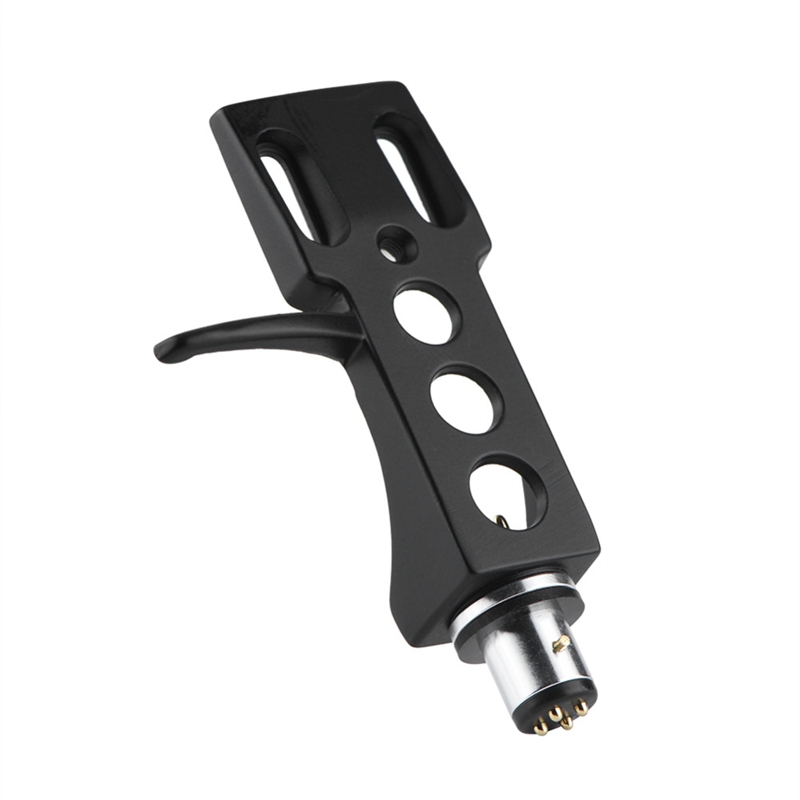 Schwarz Plattenspieler Headshell Für Technik Für Andere Plattenspieler 4 Stift Kontakte passen Phono Plattenspieler Headshell
