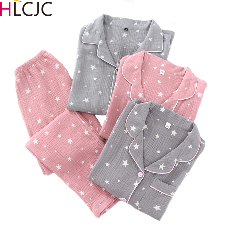 sternenklar Himmel Paare Pyjama einstellen Frauen Mann Pijama Baumwolle Krepp Pyjama Liebhaber Nachtwäsche Nacht Anzüge Nachtwäsche Weiblich Männlich Homewear